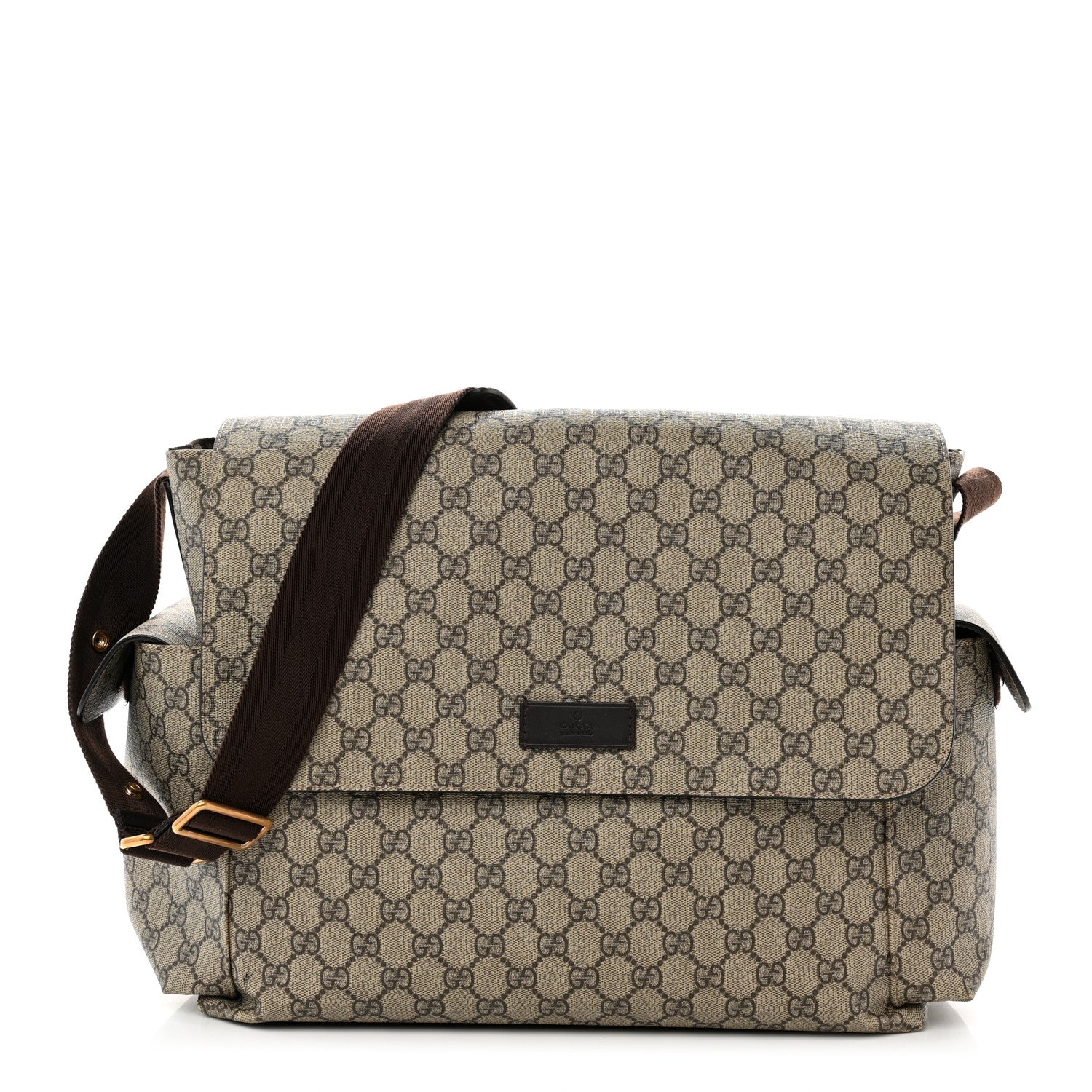 Gucci GG Plus Monogram Messenger Diaper Bag Dark Brown 1 of 7