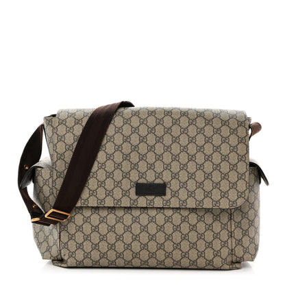 Gucci GG Plus Monogram Messenger Diaper Bag Dark Brown 1 of 7