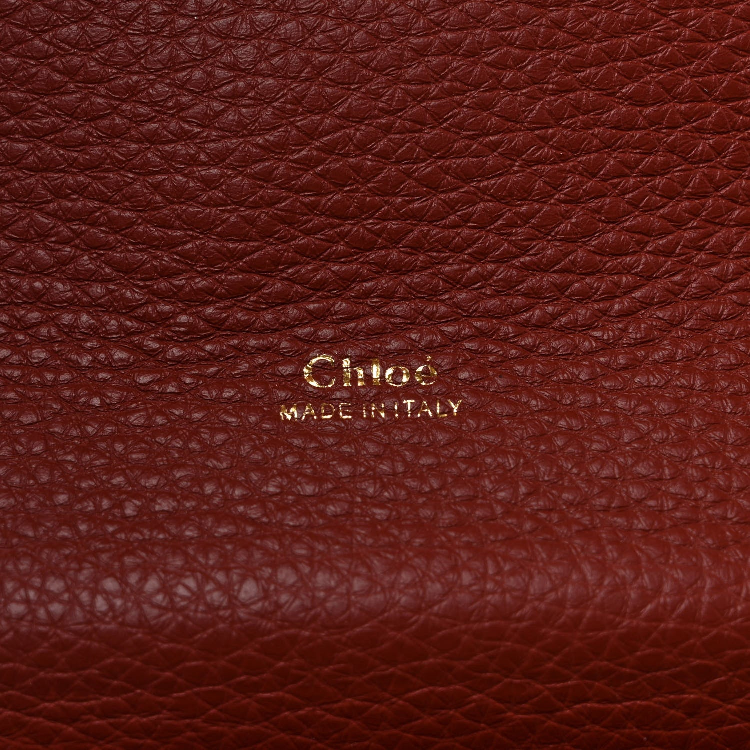Chloe Shiny Grained Calfskin Medium Aby Day Shoulder Bag Sepia Brown 6 of 10
