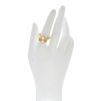 Van Cleef & Arpels 18K Yellow Gold Guilloche Vintage Alhambra Ring 56 7.75 2 of 5