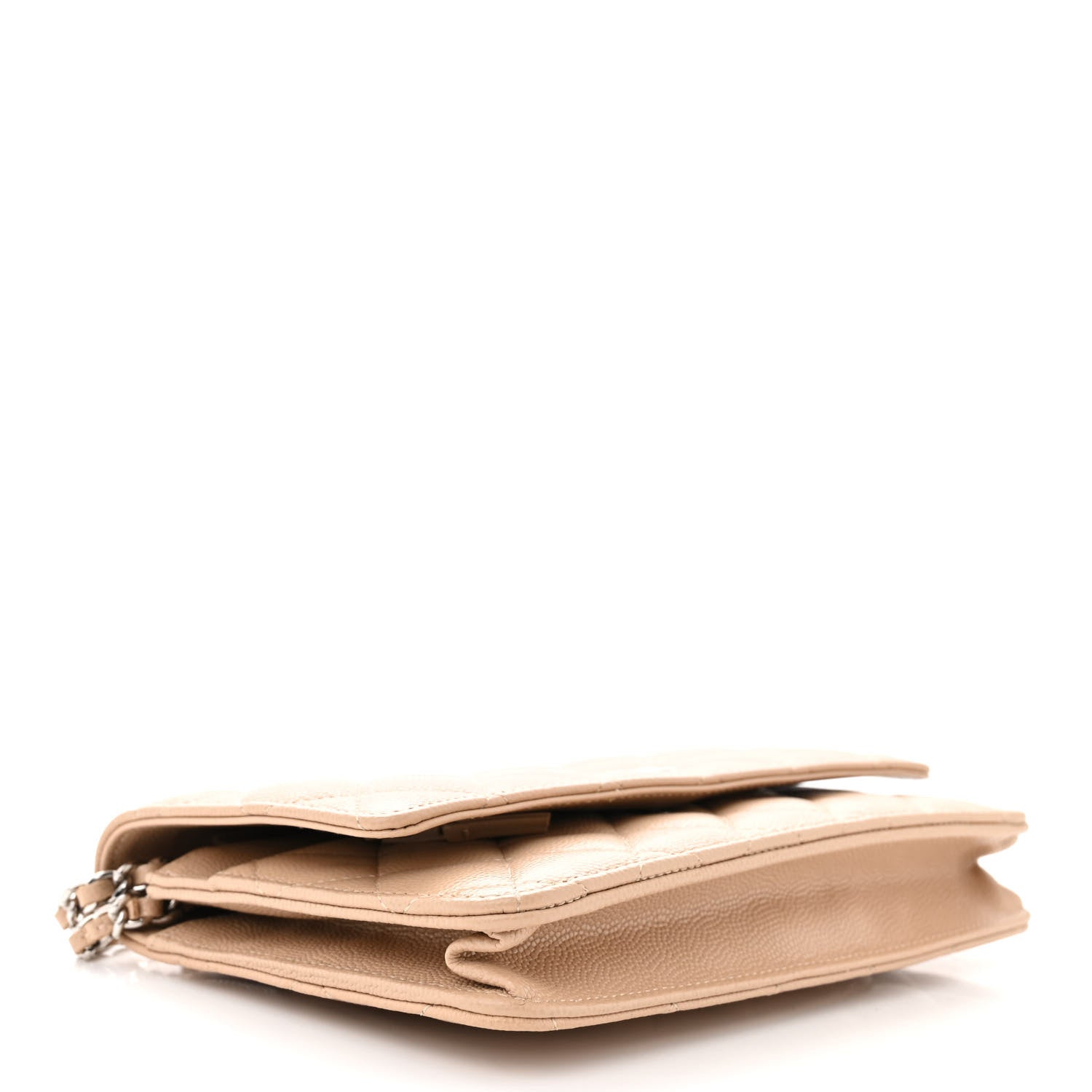 Chanel Caviar Quilted Wallet on Chain WOC Beige 4 of 12