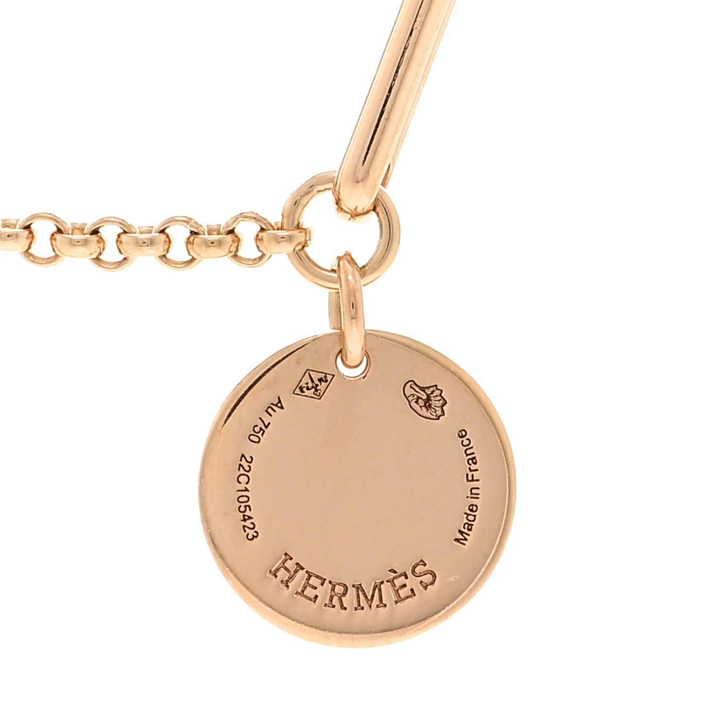 18K Rose Gold Diamond TPM Ex-Libris Pendant Necklace