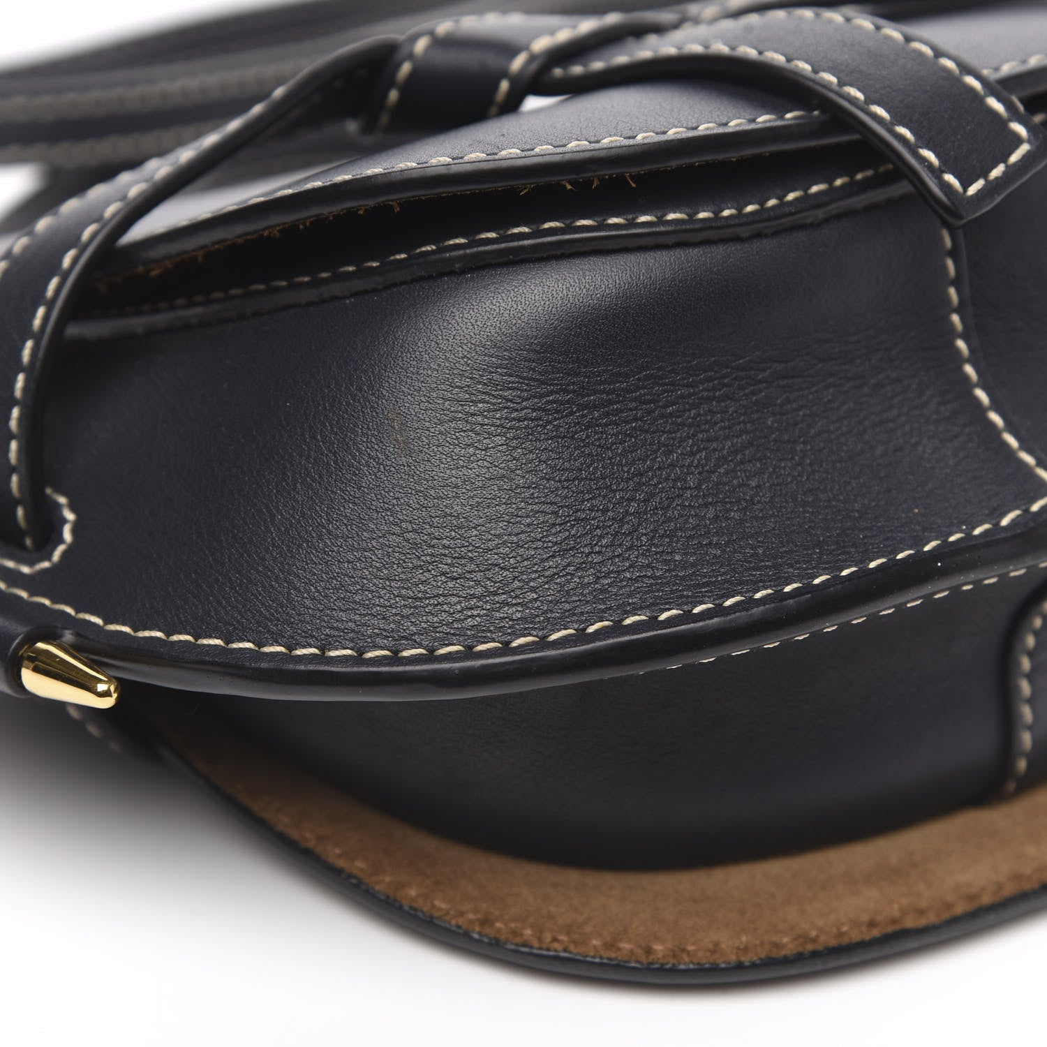 Loewe Grained Calfskin Mini Gate Crossbody Bag Navy 9 of 10