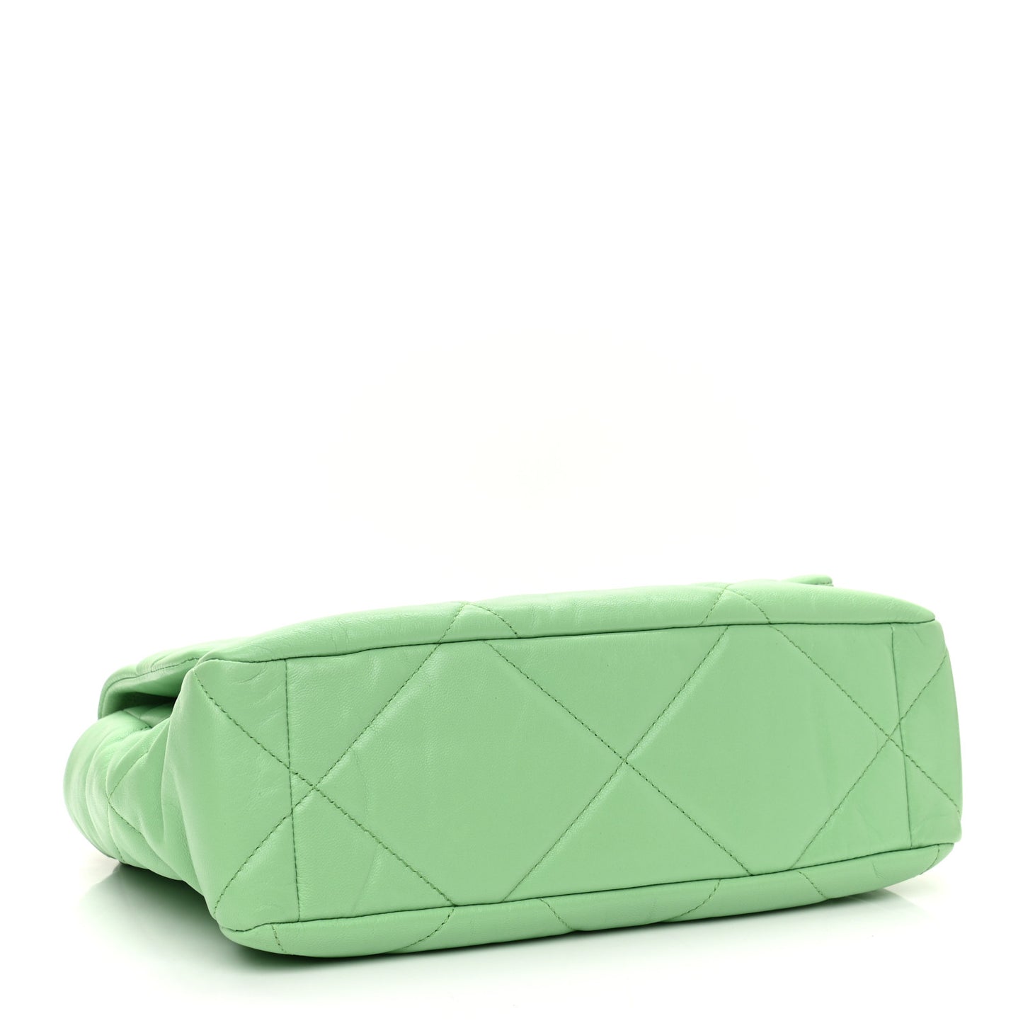 Lambskin Quilted Large Chanel 19 Flap Light Green