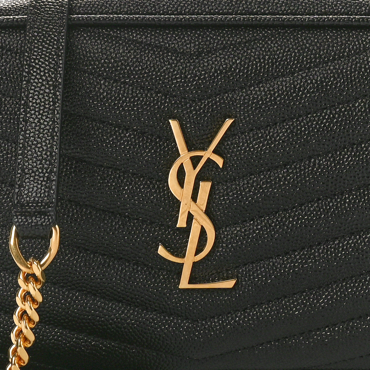 Saint Laurent Grain De Poudre Matelasse Monogram Mini Lou Camera Bag Black 5 of 9
