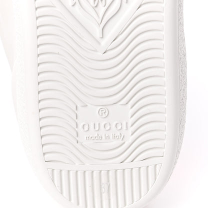 Gucci Calfskin Ayers Crystal Web Womens New Ace Pineapple Sneakers 37 White 8 of 11