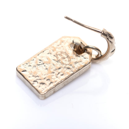 Chanel CC Tag Drop Earrings Gold 6 of 8