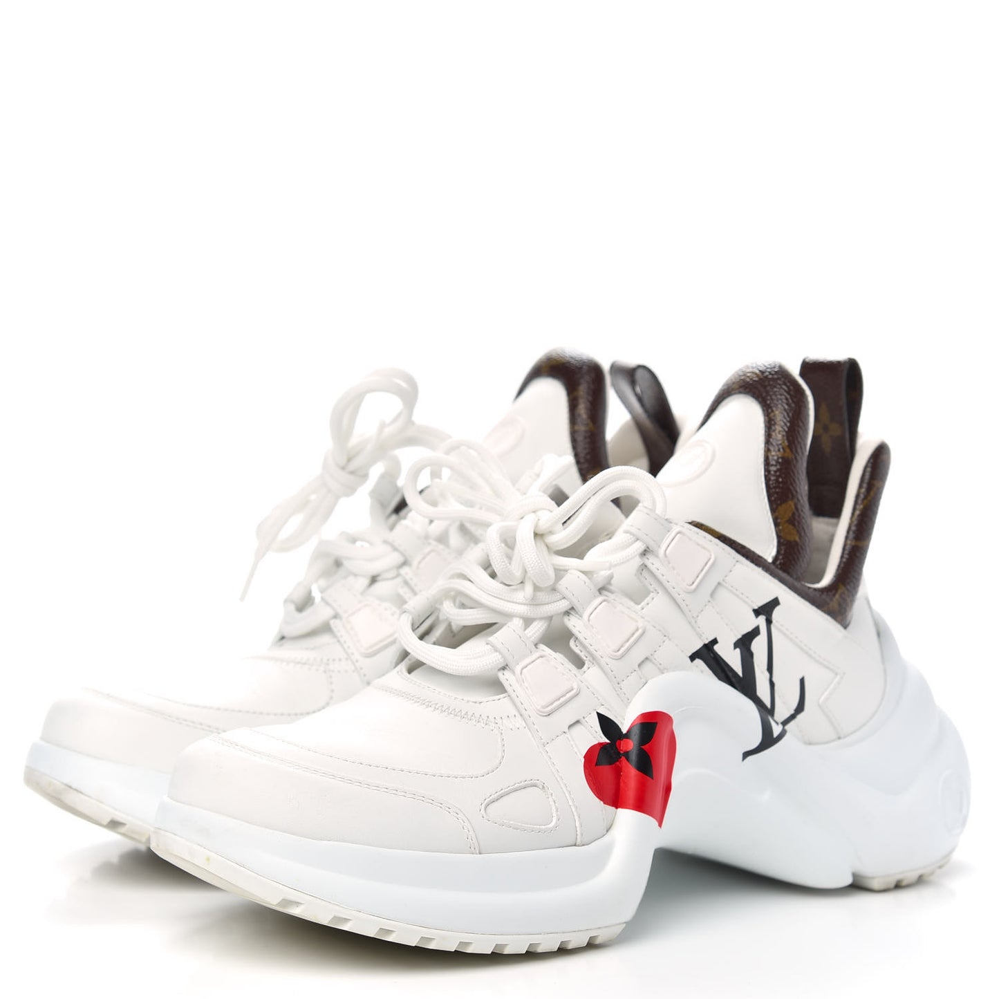 Calfskin Monogram Game On LV Archlight Sneakers 39.5 White