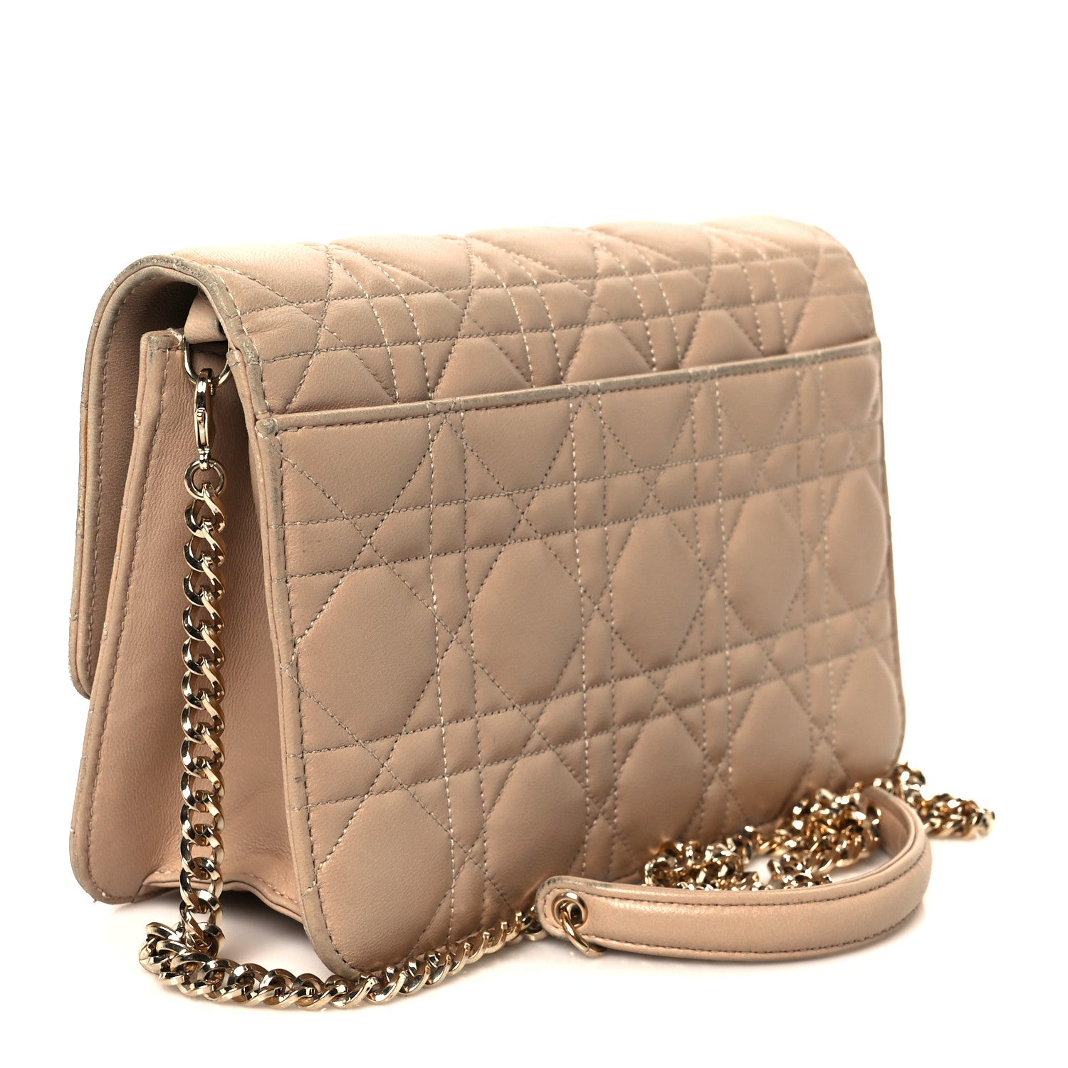 Christian Dior Lambskin Cannage Miss Dior Promenade Pouch Beige 3 of 11
