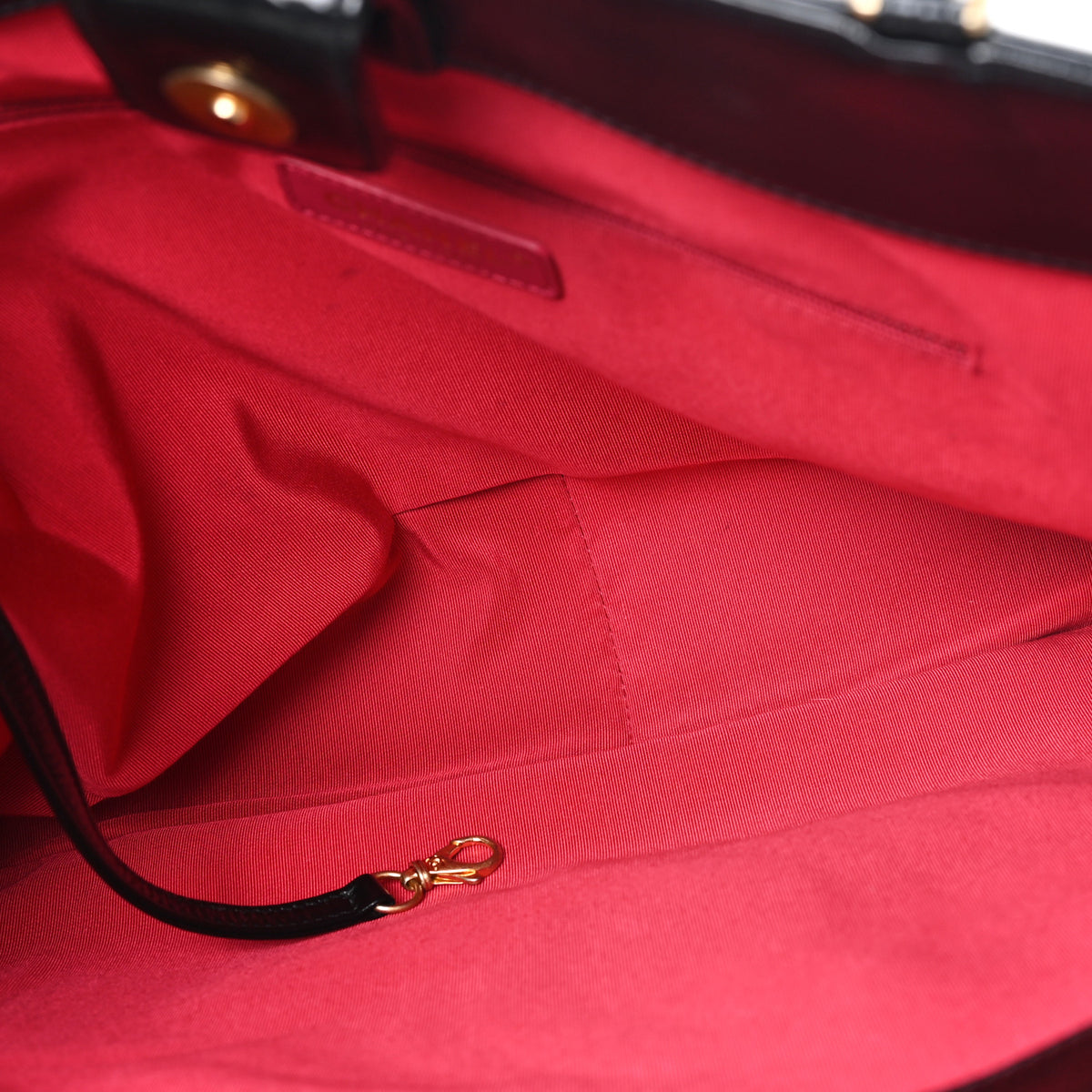 Glazed Aged Calfskin CC Tote Black