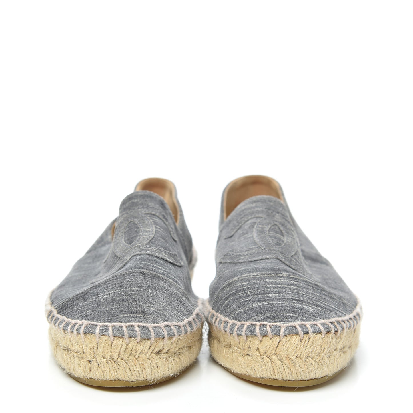 Striated Suede Espadrilles 39 Dark Grey