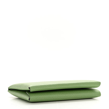Hermes Epsom Calvi Duo Card Case Vert Criquet 4 of 8