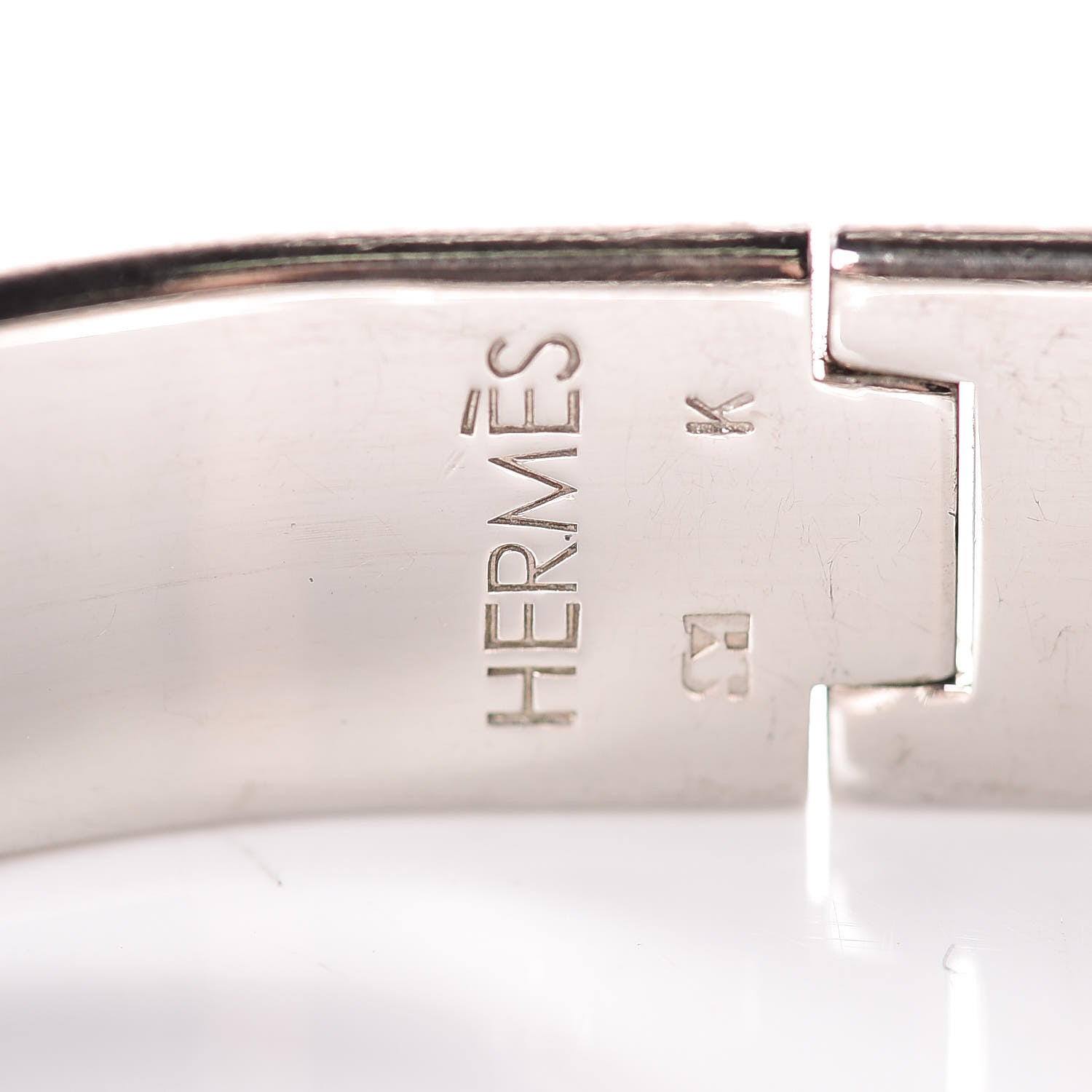 Hermes Enamel Narrow Clic Clac H Bracelet GM Black 4 of 12