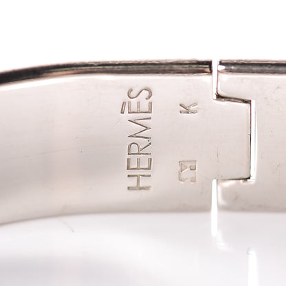 Hermes Enamel Narrow Clic Clac H Bracelet GM Black 4 of 12
