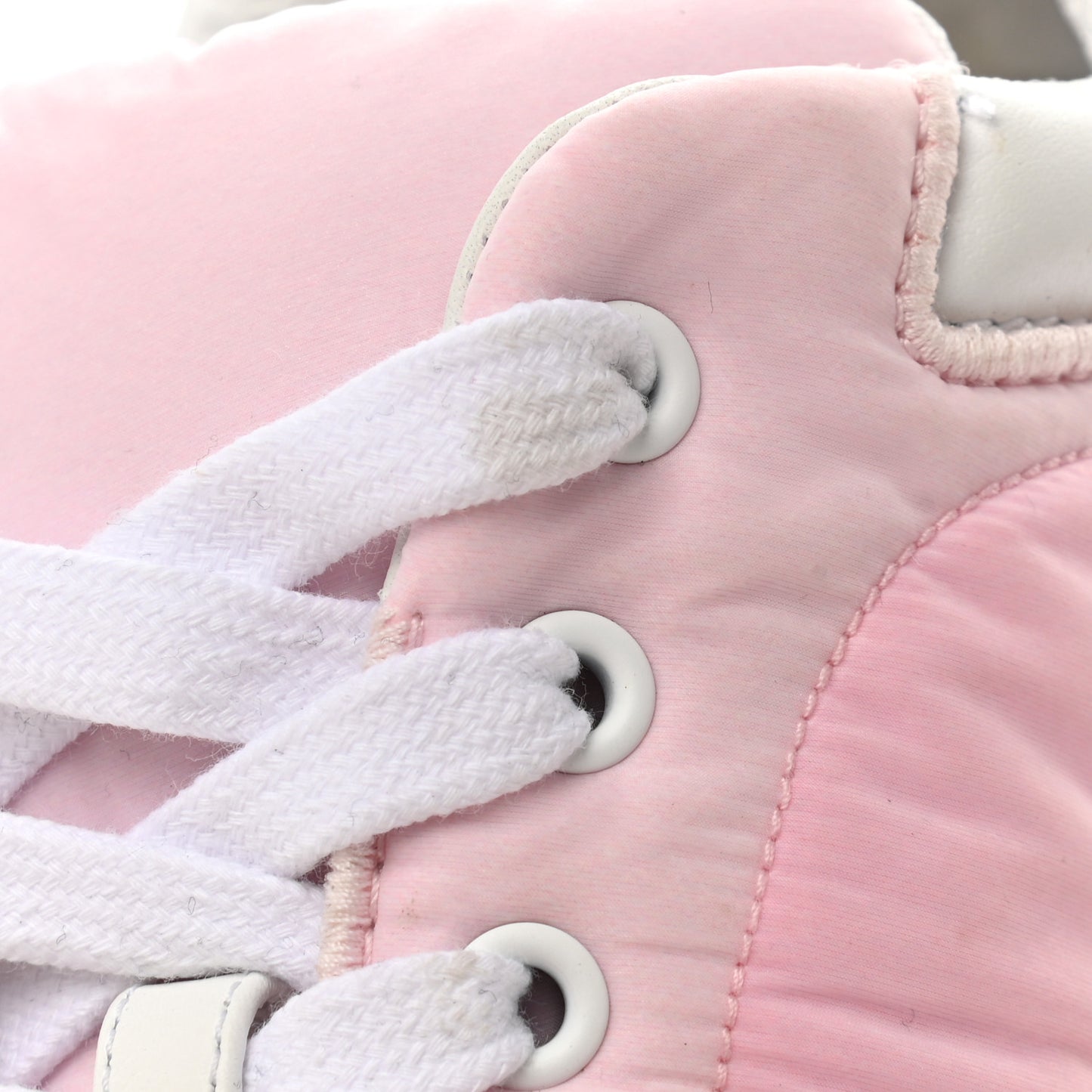 Nylon Calfskin Suede Womens CC Sneakers 38.5 Pink