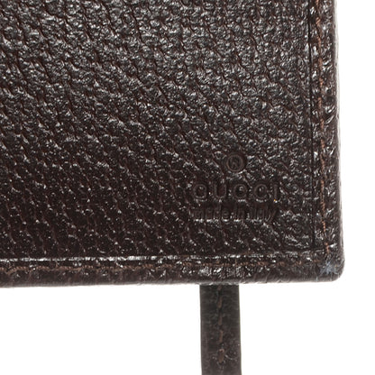 Gucci Monogram Calfskin Ladies Web Continental Wallet Beige Ebony Cocoa 6 of 7