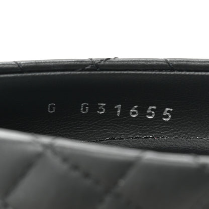 Chanel Lambskin Grosgrain Quilted Cap Toe CC Pumps 37.5 Black 8 of 11
