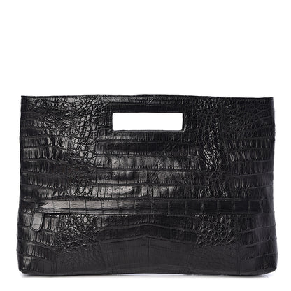 Nancy Gonzalez Crocodile Envelope Convertible Clutch Black 1 of 7