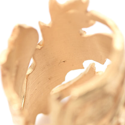 Christian Dior Metal Leaves Ring 5.5 Gold 5 of 6