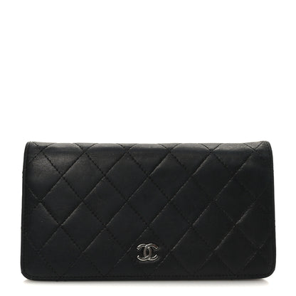 Chanel Lambskin Quilted Yen Wallet Black 1 of 9