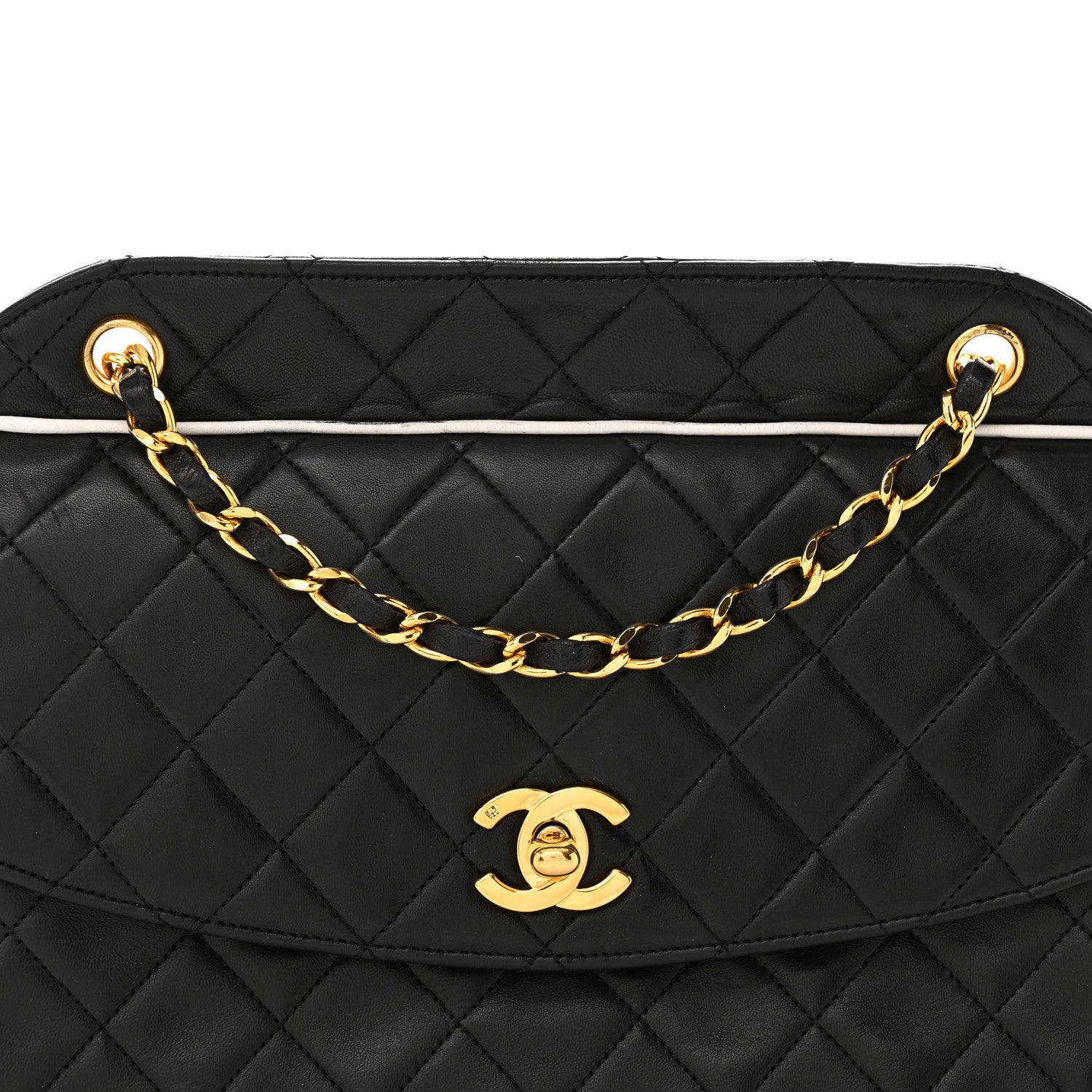 Chanel Lambskin Quilted Medium Single Flap Black 9 of 18