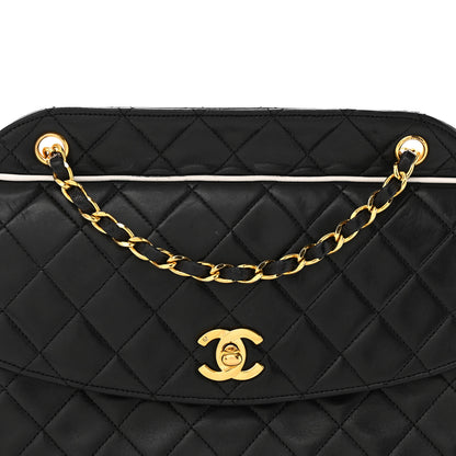Chanel Lambskin Quilted Medium Single Flap Black 9 of 18