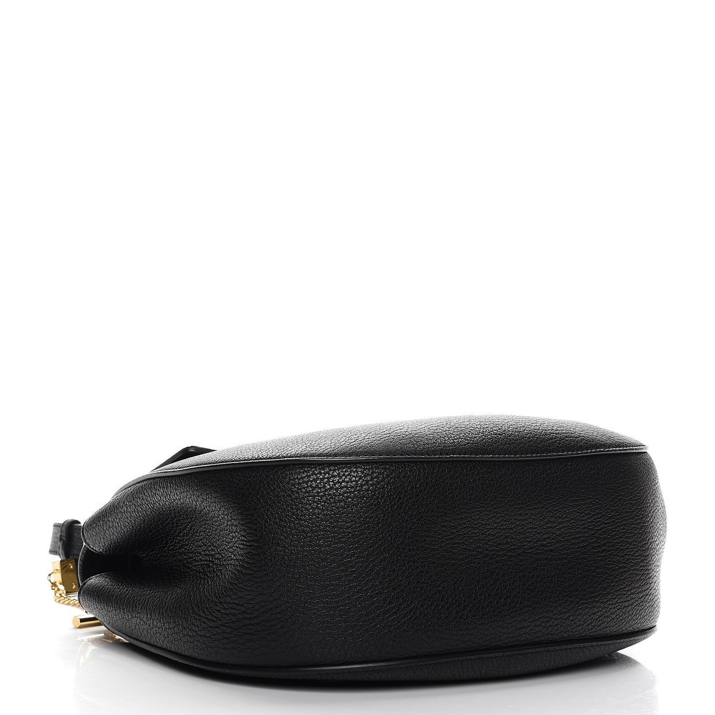 Grained Lambskin Medium Drew Shoulder Bag Black