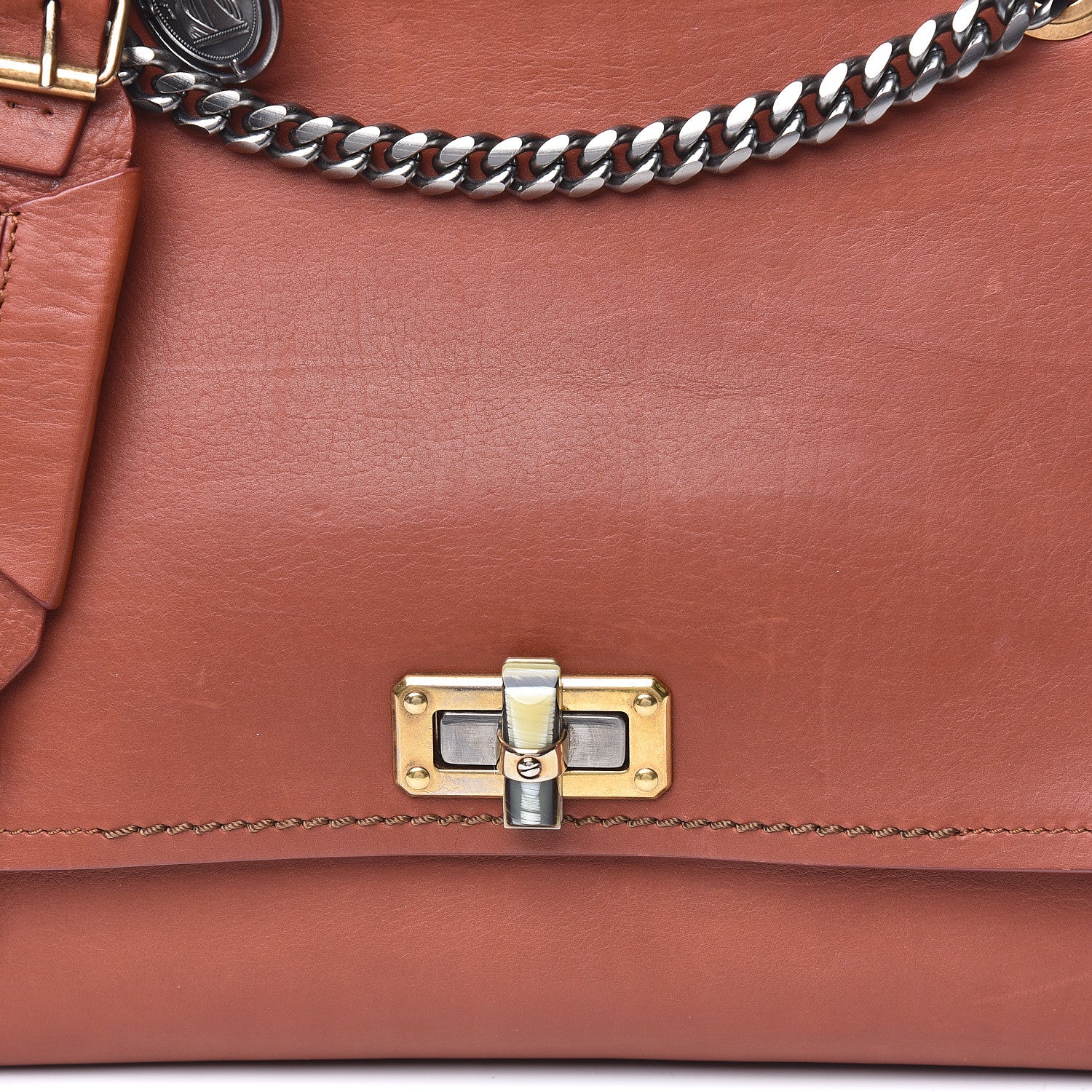 Lanvin Calfskin Medium Happy Shoulder Bag Beige 15 of 15