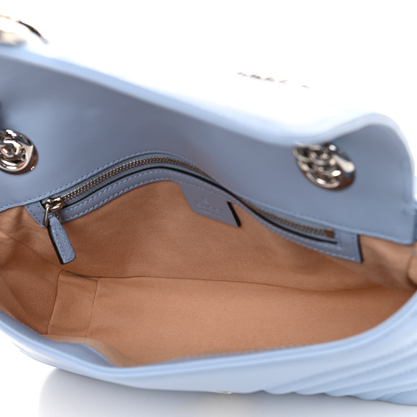 Calfskin Matelasse Small GG Marmont Shoulder Bag Porcelain Light Blue