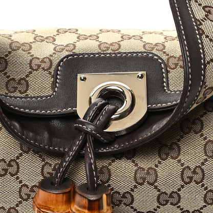 Gucci Monogram Medium Indy Top Handle Hobo Dark Brown 8 of 11