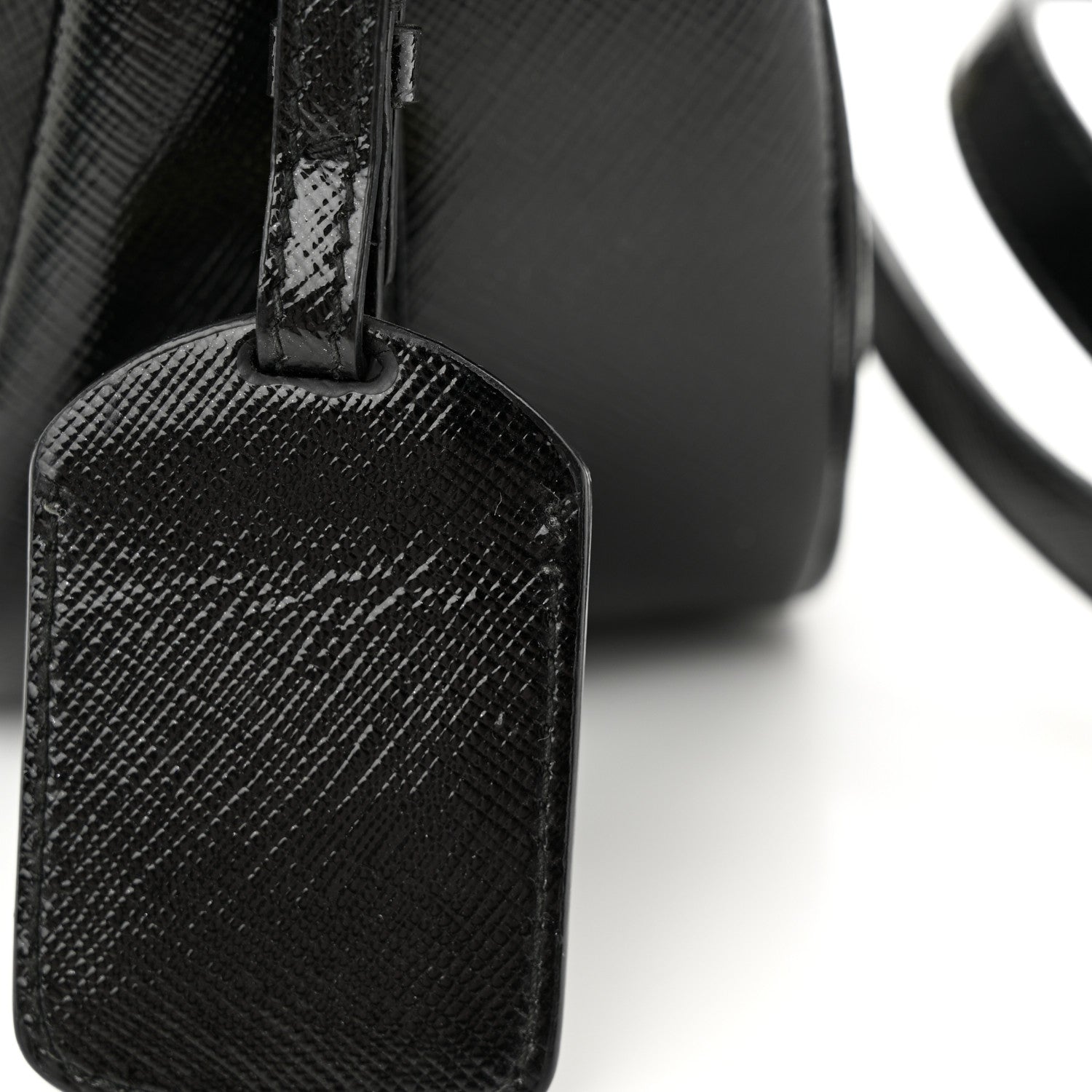 Prada Saffiano Vernice Messenger Bag Black 10 of 17