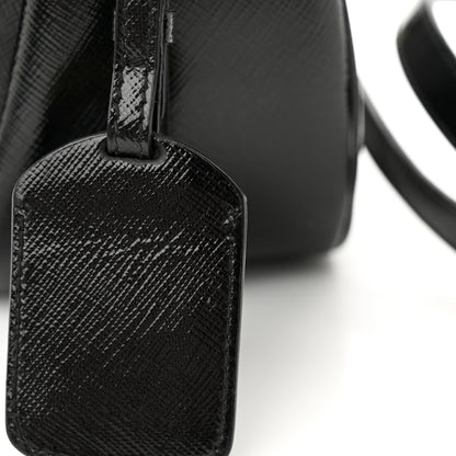 Prada Saffiano Vernice Messenger Bag Black 10 of 17