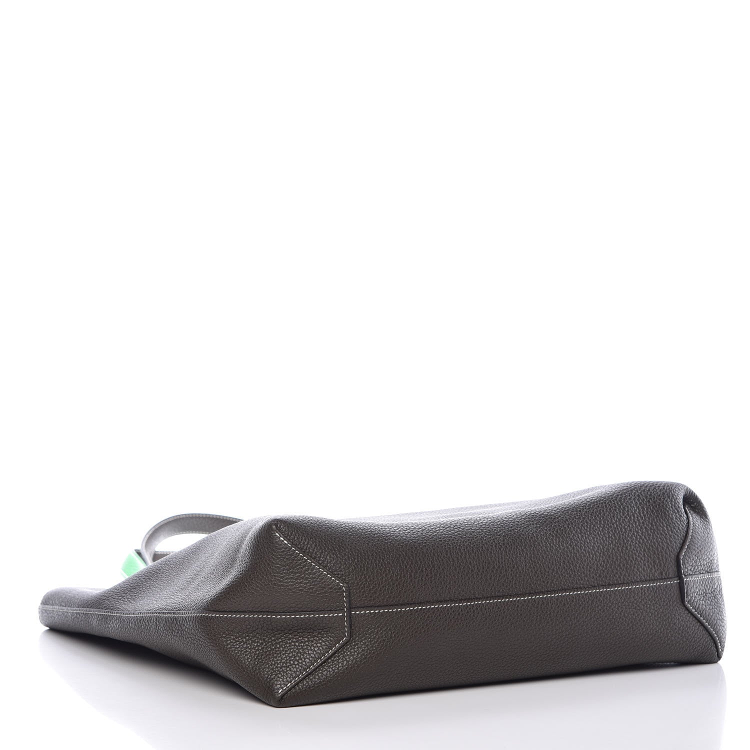 Hermes Taurillon Clemence Double Sens 36 Reversible Tote Vert De Gris Bamboo 7 of 13