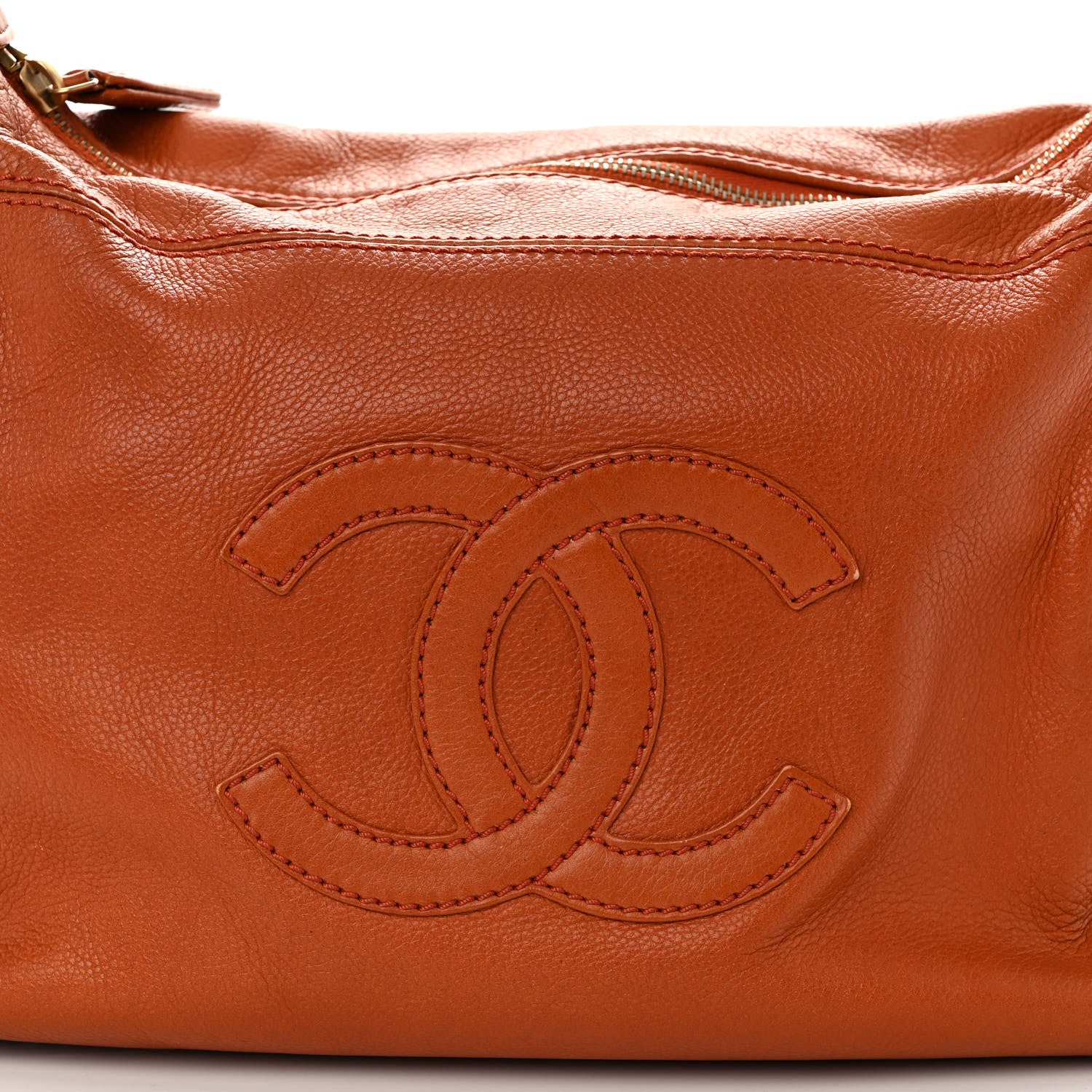 Chanel Caviar CC Timeless Shopping Tote Orange 7 of 10