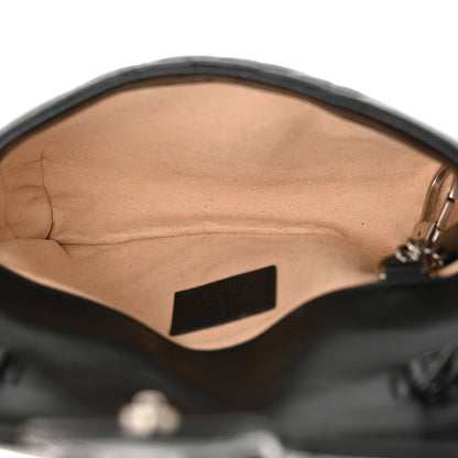 Gucci Calfskin Matelasse Monochrome GG Marmont Chain Belt Bag Black 5 of 12