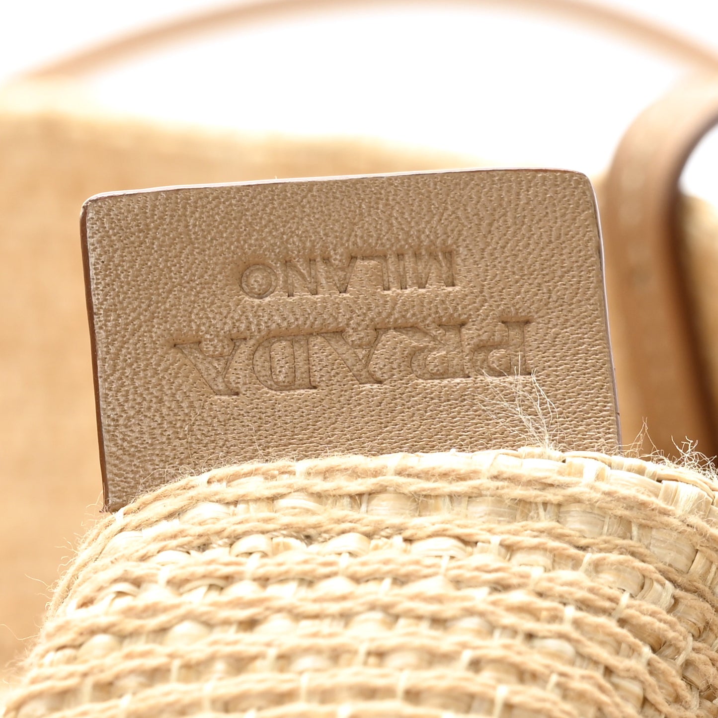 Raffia Logo Tote Naturale
