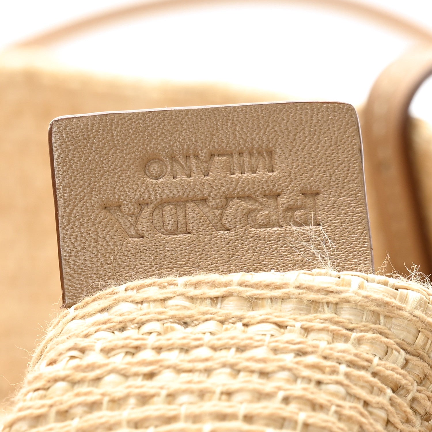 Prada Raffia Logo Tote Naturale 6 of 9