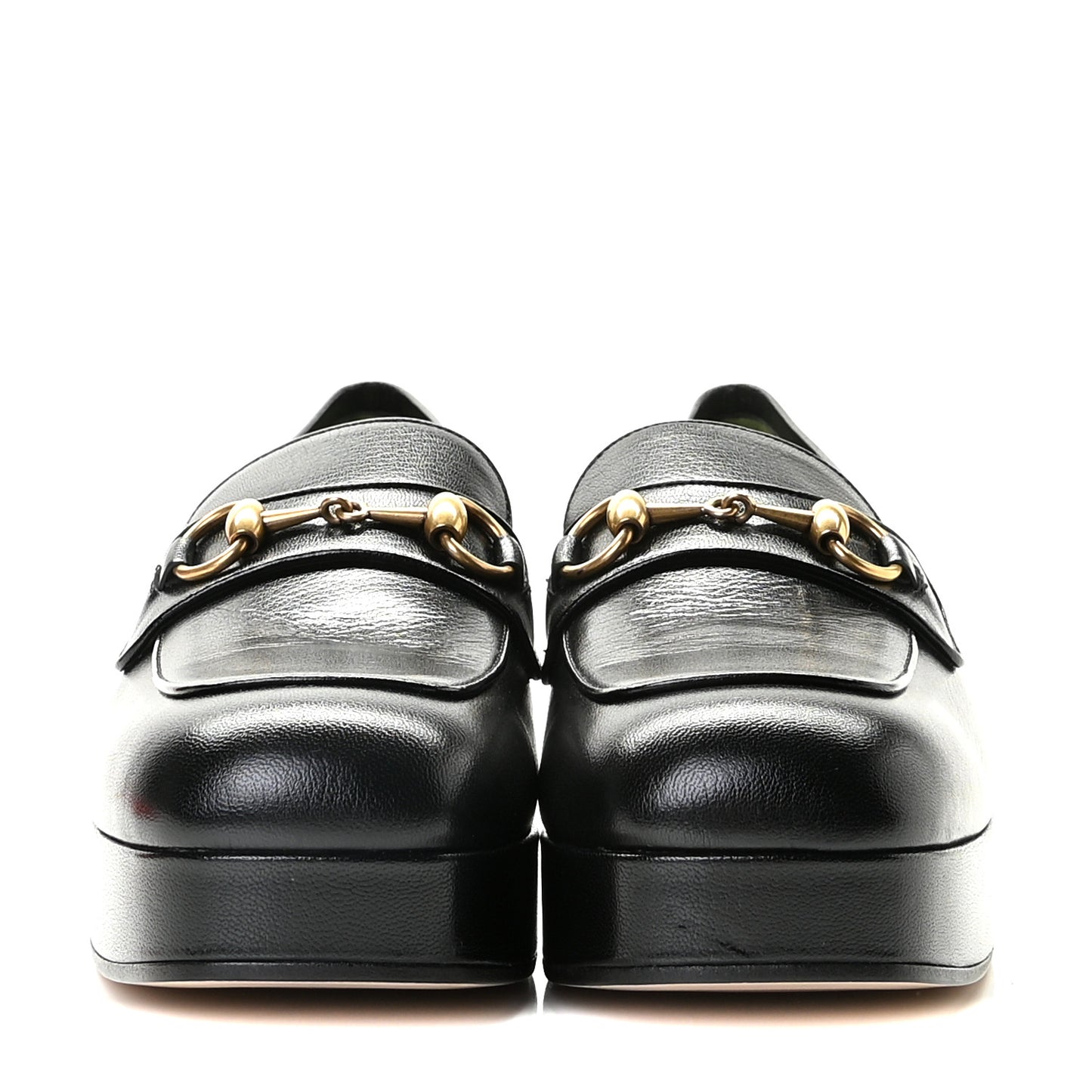 Goatskin Houdan Platform Loafers 41 Black