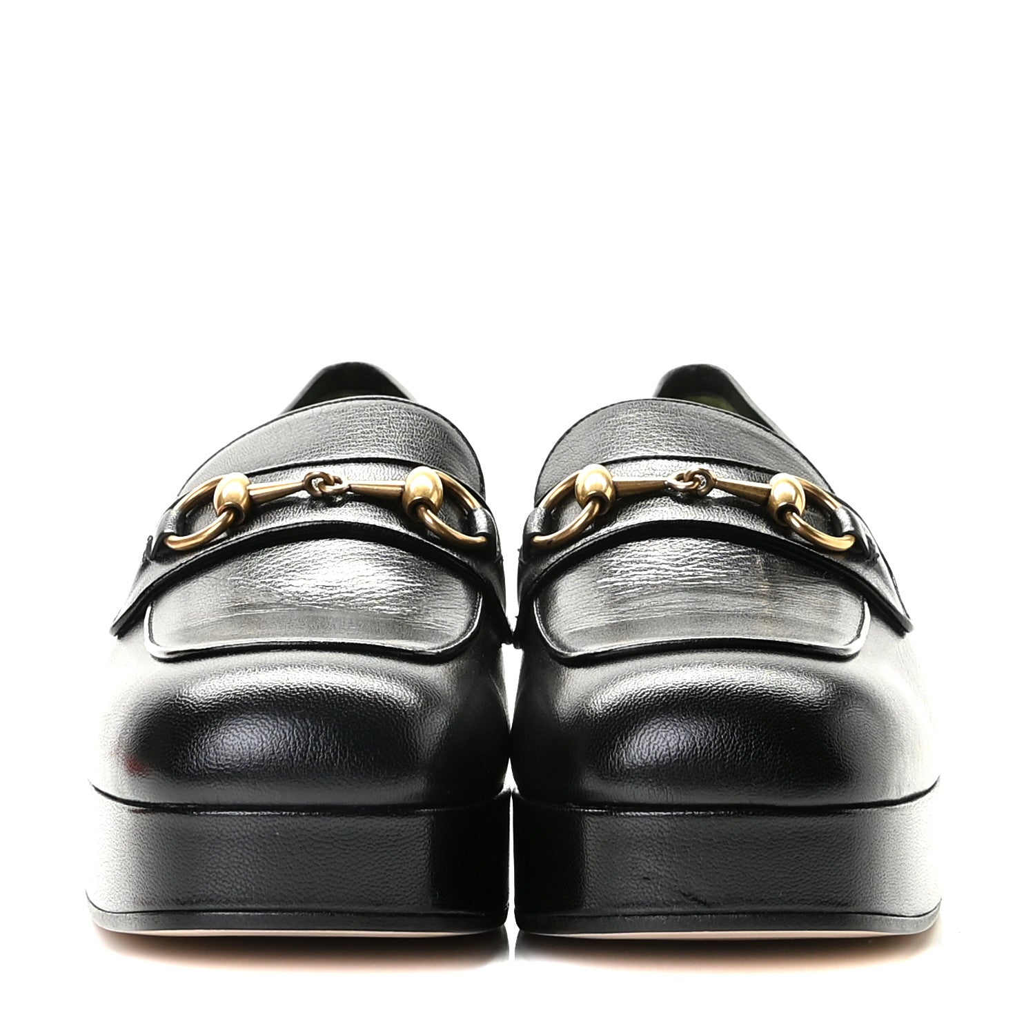 Gucci Goatskin Houdan Platform Loafers 41 Black 3 of 9