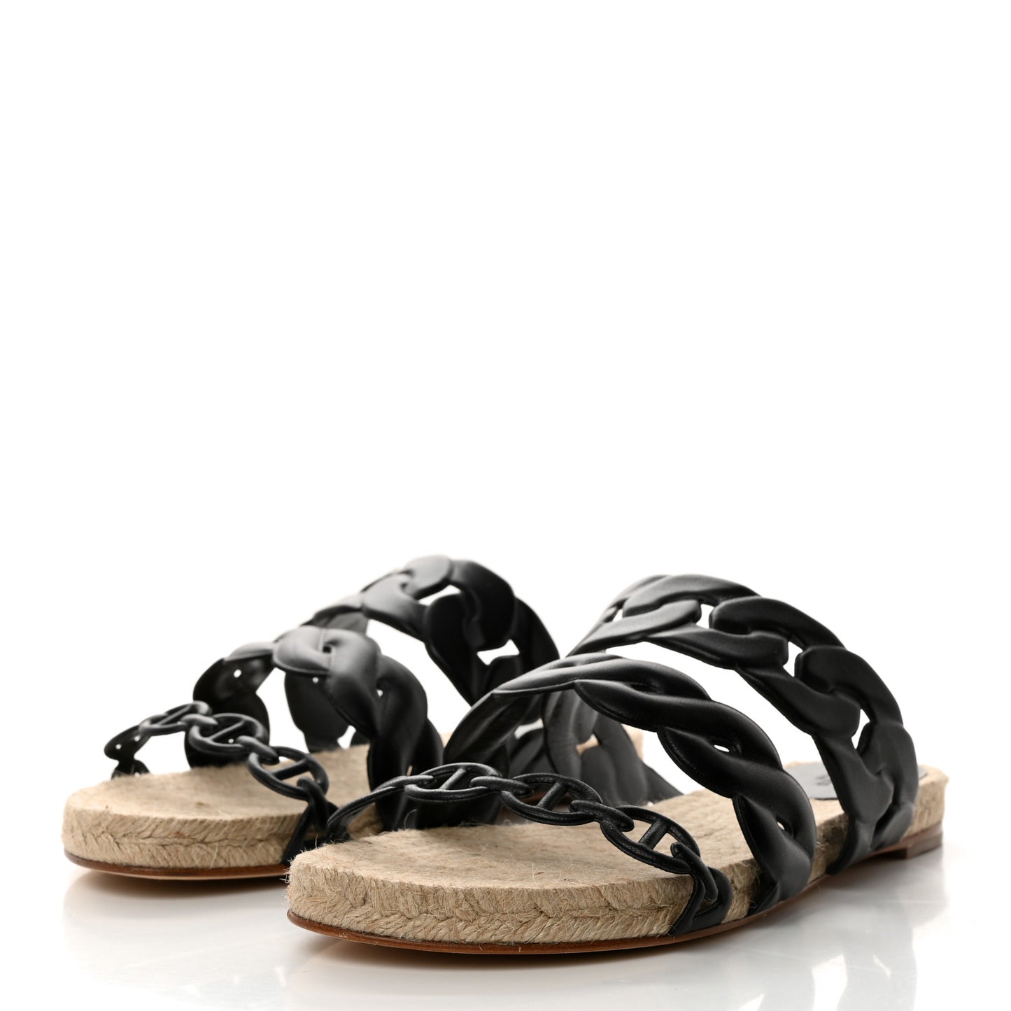Nappa Gwen Espadrille Sandals 39 Black