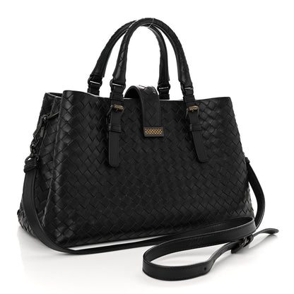 Bottega Veneta Nappa Intrecciato Small Roma Tote Black 3 of 11