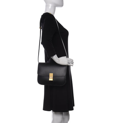 Celine Box Calfskin Medium Classic Box Flap Black 2 of 11
