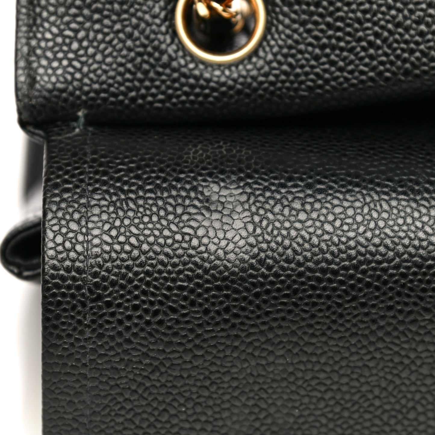 Caviar Quilted Small Double Flap Black