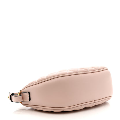 Versace Nappa Quilted La Medusa Half Moon Crossbody Light Pink 4 of 9