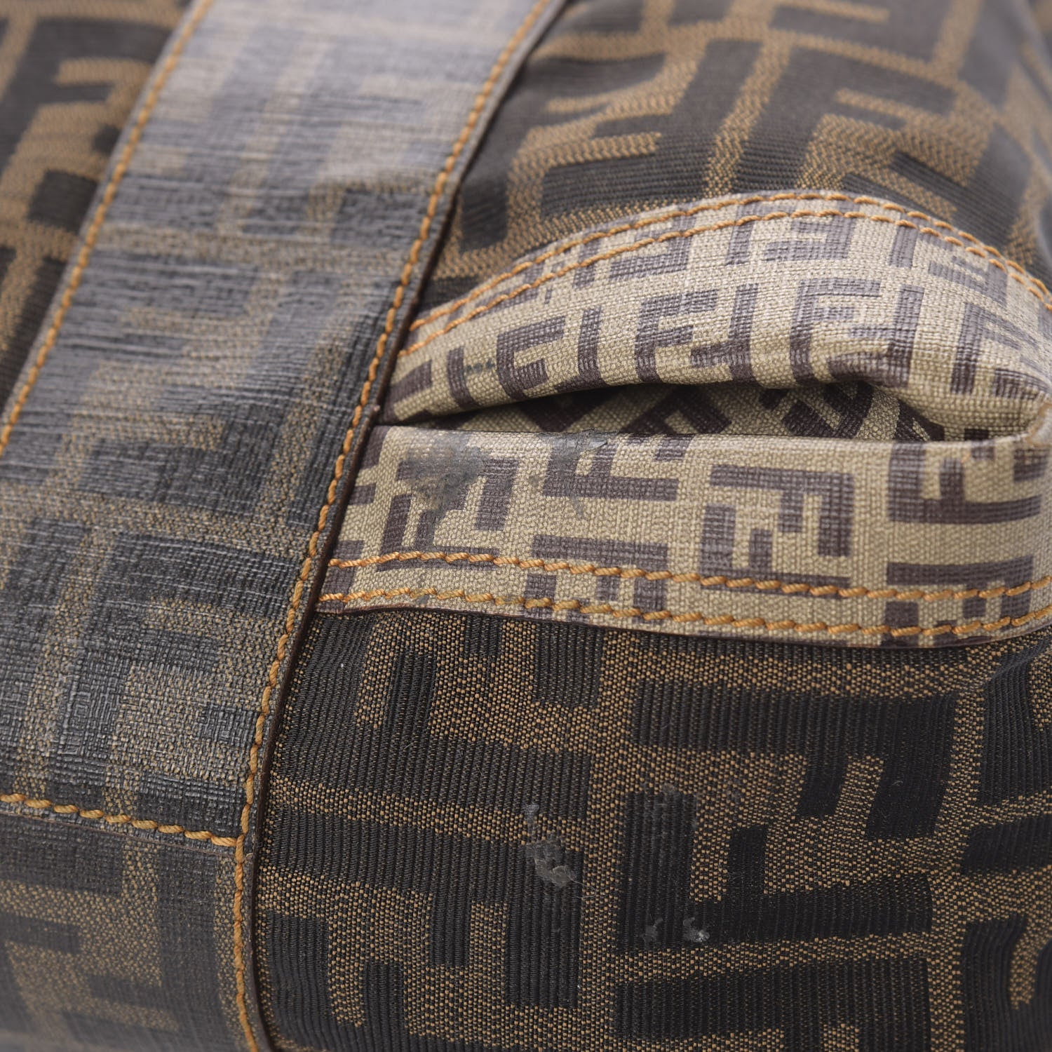Fendi Zucca Zucchino Spalmati Large B Mix Tote Tobacco 13 of 14