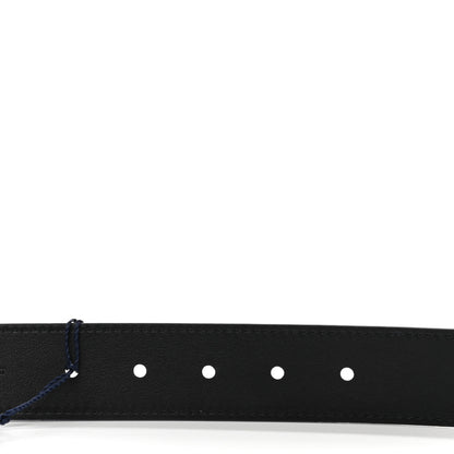 Louis Vuitton Calfskin 35mm Pont Neuf Belt 100 40 Blue Marine 4 of 7