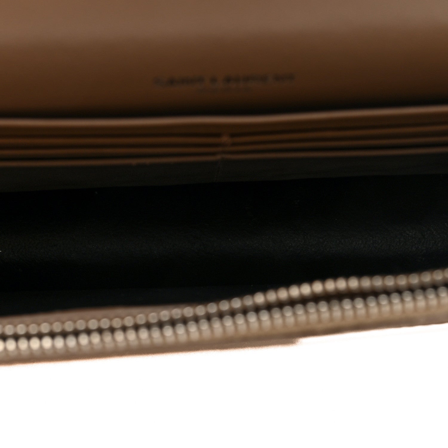 Saint Laurent Calfskin Crocodile Embossed Kate Monogram Tassel Chain Wallet Dark Beige Dark Beige 5 of 9