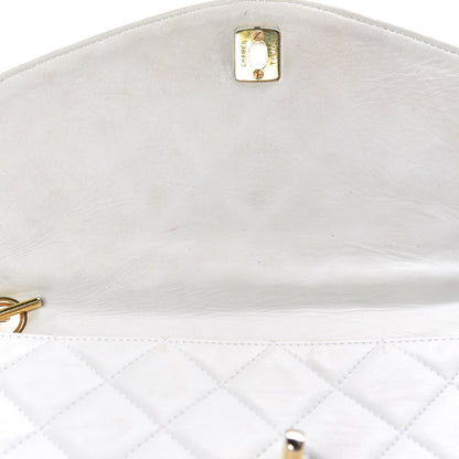Chanel Lambskin Quilted Medium Single Flap White 13 of 17