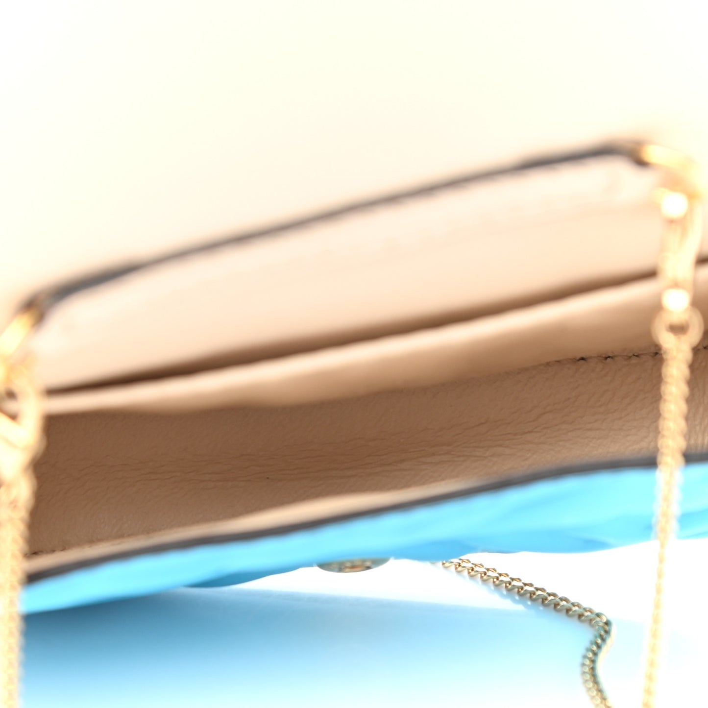 Nappa Matisse FF Embossed Nano Baguette Charm Pool