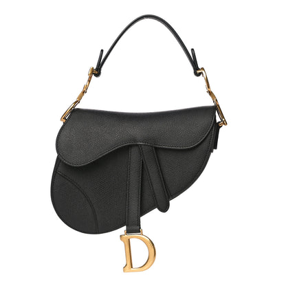 Christian Dior Grained Calfskin Mini Saddle Bag Black 1 of 16